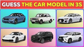 GUESS THE CARS MODEL in 3 Seconds  Quiz Challenge  Car Quiz