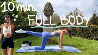 10MIN everyday full body hourglass pilates workout  no equipment  beginner friendly