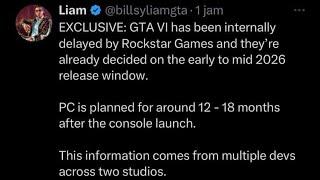 GTA 6 VI Will Release In 2026 Delayed 2 Years