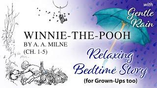 Winnie the Pooh by A. A. Milne. Audiobook chapters 1-5 with rain sound. Calm relaxing reading.