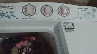 Cara menggunakan mesin cuci 2 tabung Sharp puremegic