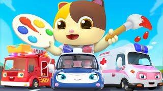 Bayi Kucing Timi & Mimi Mewarnai Mobil Permainan  Lagu Warna Anak  BabyBus Bahasa Indonesia