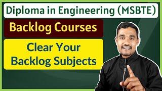 Backlog Subject Courses  MSBTE  Diploma in Engineering