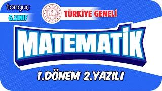 TÜRKİYE GENELİ 6.Sınıf Matematik 1.Dönem 2.Yazılıya Hazırlık  #2024