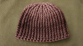 Quick & Easy Ribbed Hat - Crochet Tutorial