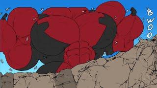 Giant Deadpool - Muscle growth comic