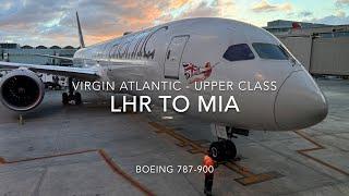 Virgin Atlantic London Heathrow to Miami Florida on Boeing 787 900 VS 117 Upper Class