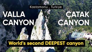 The worlds second DEEPEST canyon  Visiting two canyons in the north of Turkey Silent Vlog ASMR