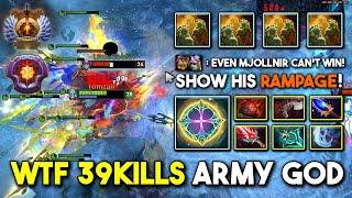 WTF 39KILLS ARMY GOD Phantom Lancer Max Slotted Item Build 100% Ez Show his RAMPAGE 7.35d DotA 2