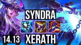 SYNDRA vs XERATH MID  7 solo kills Godlike 500+ games  VN Master  14.13