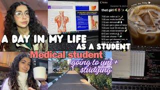 A day in my life as A STUDENT 🩺‍️ going to uni+studying… MEDICAL STUDENT  نهاري  كطالبة طب