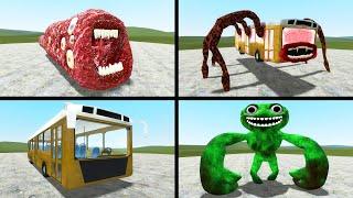 ALL MONSTERS - TRAIN EATER vs BUSEATER vs JUMBO JOSH vs BUS EATER  MONSTER  IN GMOD