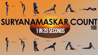 108 Suryanamaskar ll 1 Suryanamaskar in 20 ll seconds  cardio  Endurance  l Aerobics 