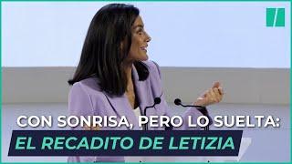 Con sonrisa pero lo suelta el recadito de la reina Letizia por ser la última en hablar