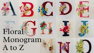 Embroidery letters A to Z  patterns with color codes  Embroidery By Afeei 