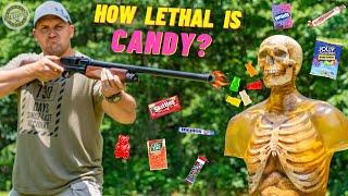 How Lethal Is Candy ???  4 Gauge Candy Shotgun Shells