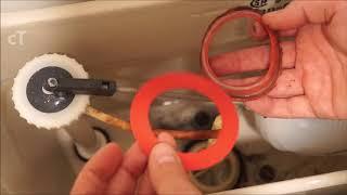 Fixing Mansfield flush valve seal - DIY leaking toilet repair - Part 630-0030