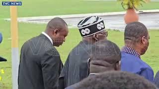 WATCH President Tinubu Arrives In Accra For African Union Mid-Year Coordination