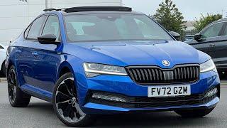 FV72GZM Skoda Superb 2.0TSI SportLine Plus DSG Race Blue Metallic