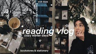 reading vlog ︎ snow bookstores romantasies reading journal ︎ no.006