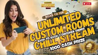 UNLIMITED ROOMS  UC & CASH GIVEAWAYS   Chill stream With FATIMAXLIVE  PUBG Mobile