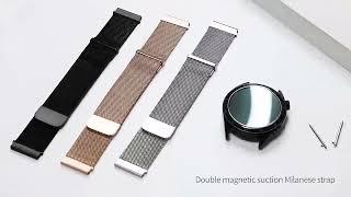 For Huawei gt3 strap Milanese 20mm 22mm metal stainless steel magnetic strap