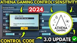 UPDATE 3.0 ATHENA GAMING NEW BEST SENSITIVITY + CODE AND BASIC SETTING CONTROL PUBG MOBILE