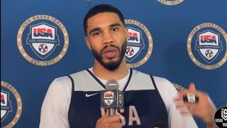 JAYSON TATUM ON CARRYING KOBE BRYANT’S LINEAGE ON TEAM USA 2024 COMPARES GOLD MEDAL TO NBA TITLE