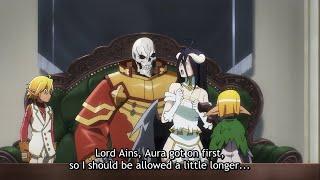 Ainz calls albedo cute  Albedo sits on Ainzs lap  overlord season 4  Ep 1 