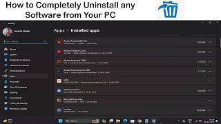 How to Completely Uninstall any Software from Your PC  सॉफ्टवेयर को पूरी तरह से अनइंस्टॉल कैसे करें
