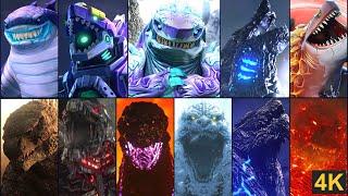 ALL REAL GODZILLA in HUNGRY SHARK & HUNGRY DRAGON. Shin Sharkjira Mecha Sharkjira Magmajira