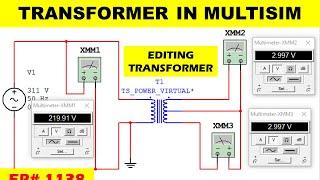 {1138} Transformer simulation in multisim software