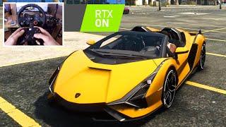 Lamborghini Sian Roadster - GTA V  Logitech G29  Reshade RTX + Graphic Mod