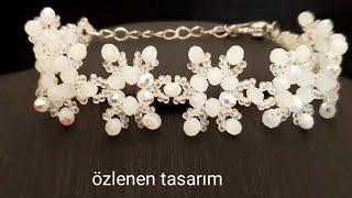 KAR TANESİ BİLEKLİ YAPIMI & SNOWFLAKES BRACELET MAKING