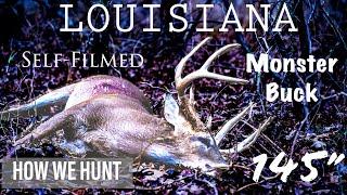 MONSTER LOUISIANA BUCK with a bow -145- Biggest Self-Filmed 8 Point In The State of Louisiana