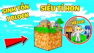 TÔ GÀ THỬ THÁCH 24H SINH TỒN 1 BLOCK SIÊU TÍ HON TRONG MINECRAFT*MINECRAFT NHƯNG TRỞ NÊN SIÊU NHỎ