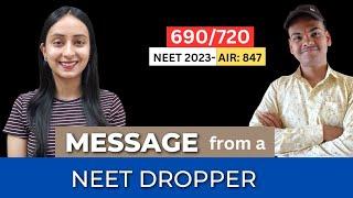 An Important Message from a NEET Dropper who Scored 690720 #neet #success #motivation