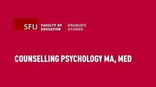 Counselling Psychology MA MEd Information Session