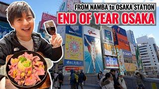 End of Year Osaka Walk from Namba Dotonbori to Osaka Umeda though Local Town New Year Daiso Ep.452