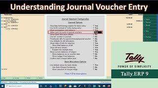 Understanding Journal Voucher Entries in Tally ERP 9 Tutorial - Lesson 7