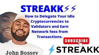  How to Delegate your Cryptocurrency on Streakk Wallet  John Bossey