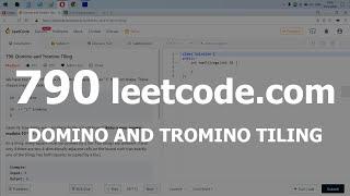 Разбор задачи 790 leetcode.com Domino and Tromino Tiling