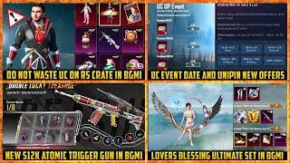 RS Crate in BGMI  UC WASTE   Uc event date and Unipin Bonus uc offer  Lover blessing Set in BGMI