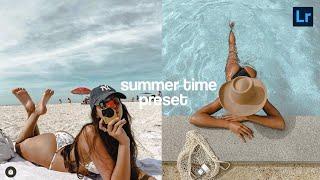 Summertime preset  Instagram feed  lightroom free presets