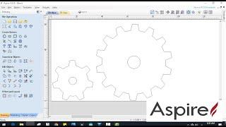 رسم جير تروس  Draw a Gear in Vectric Aspire CNC