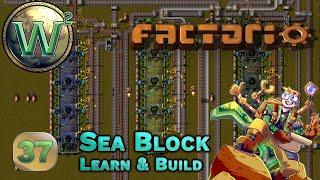 Factorio Sea Block Learn & Build - Bio-Plastic From Trees - Lets Play - Episode 37