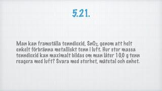Fullständig lösning till uppgift 5.21 i Ehinger Kemi 1 NA förlag