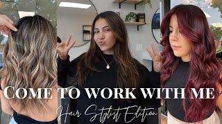 COME TO WORK WITH ME FOR A WEEK  hairstylist vlog target + color haul