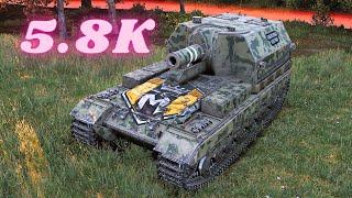 Conqueror Gun Carriage 5.8K Damage Artillery World of Tanks Replays