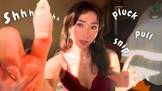 ASMR Plucking Away Your Negative Energy Personal Attention Hand Movements Face Touching